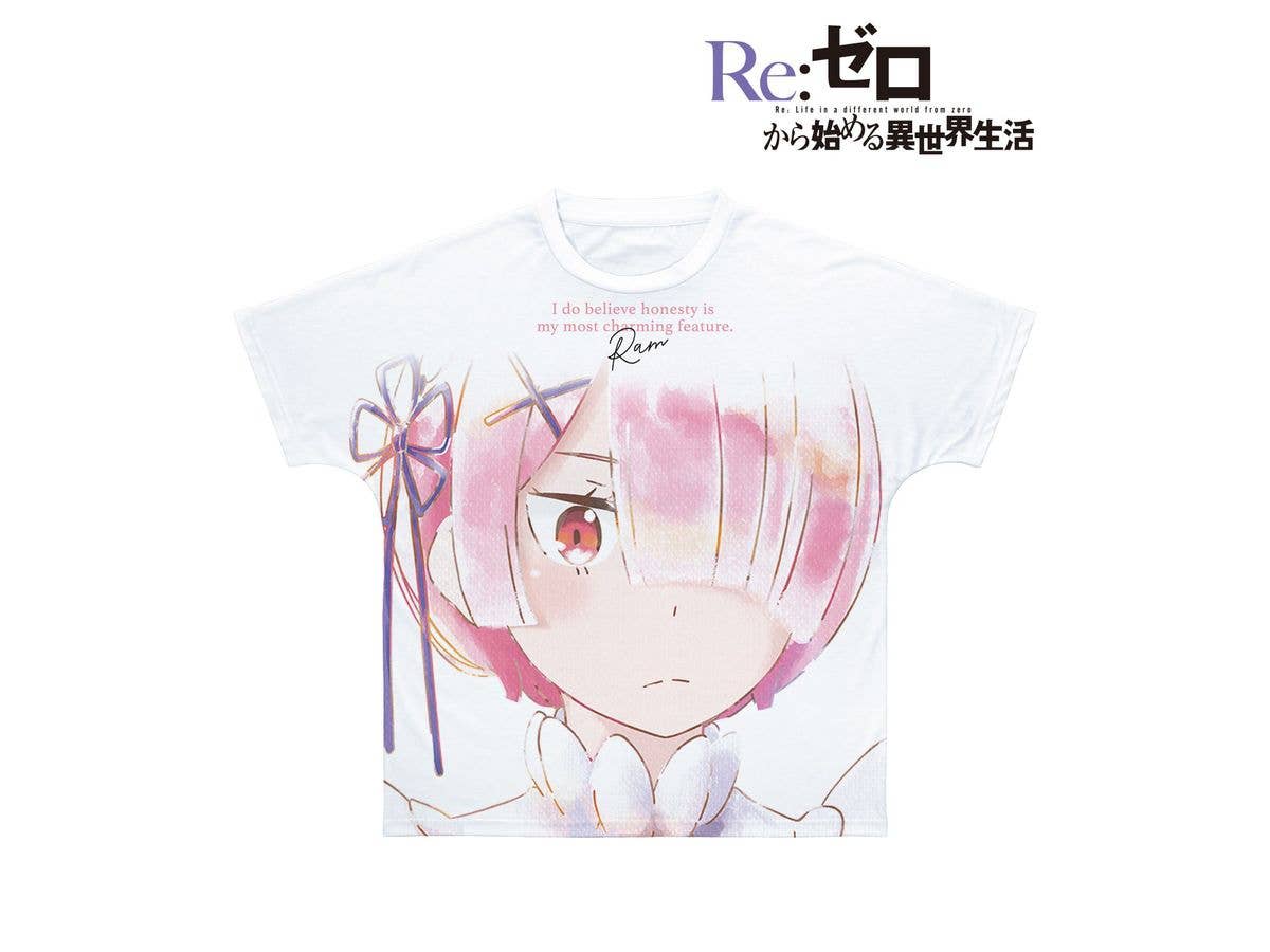 Re:Zero - Starting Life in Another World: Ram Ani-Art aqua label Full Graphic T-Shirt Unisex (Size/XXXL)