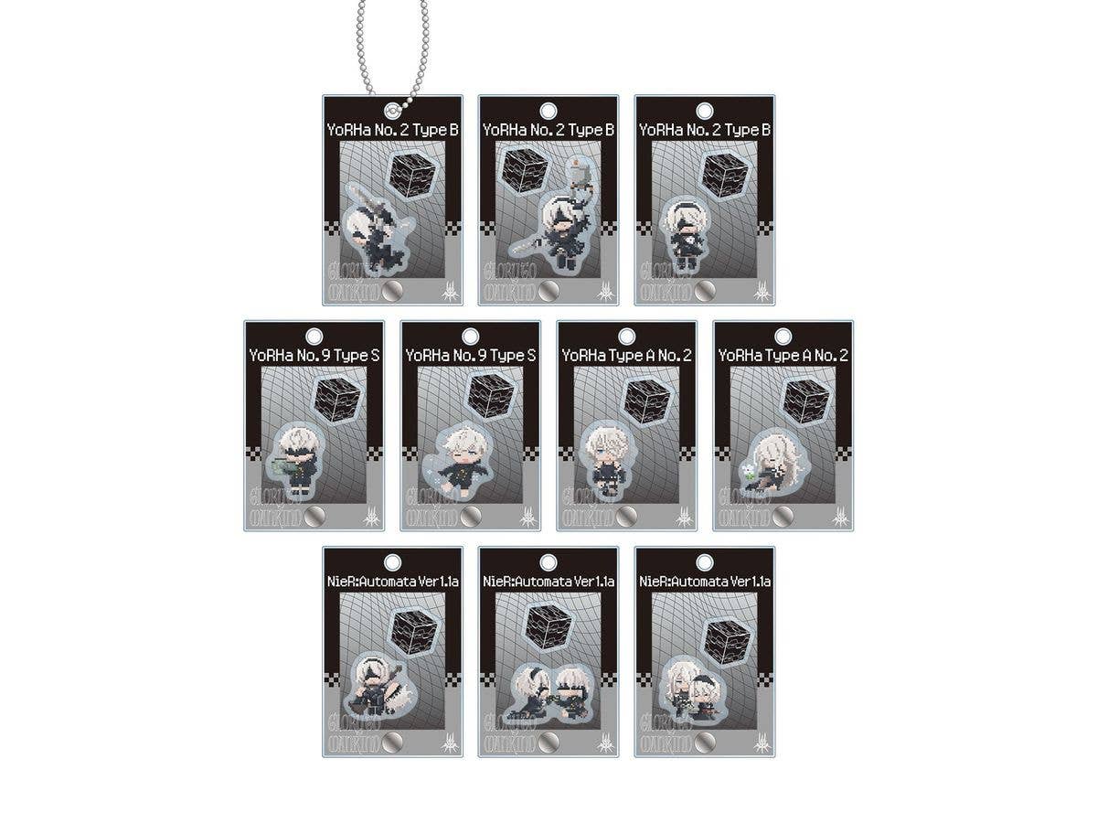 Anime NieR:Automata Ver1.1a: Trading DOT DOT Framed Acrylic Charm with Parts 1Box 10pcs