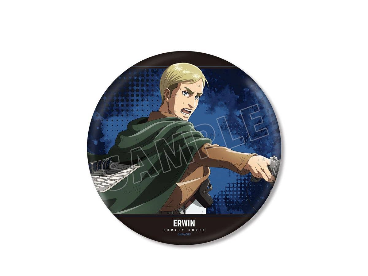 TV Anime Attack on Titan: Newly Drawn Fighting Back Ver. Vol. 2 Big Can Badge (Erwin)