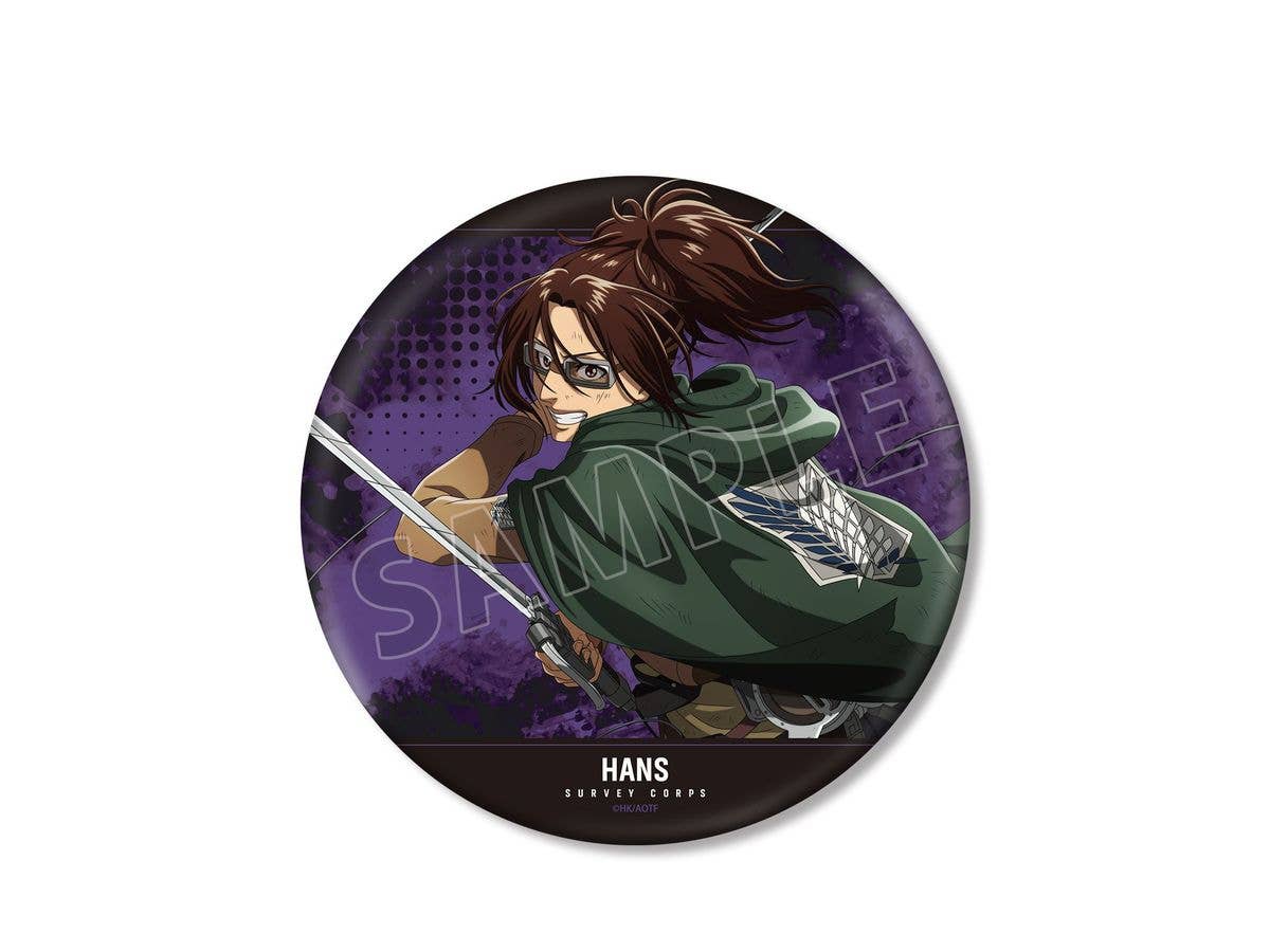 TV Anime Attack on Titan: Newly Drawn Fighting Back Ver. Vol. 2 Big Can Badge (Hange)