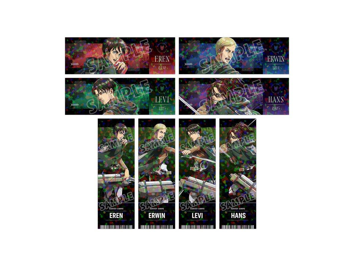 TV Anime Attack on Titan: Newly DrawnFighting Back Ver. Vol. 2 Trading Hologram Ticket-Style Cards 1 Box 8pcs