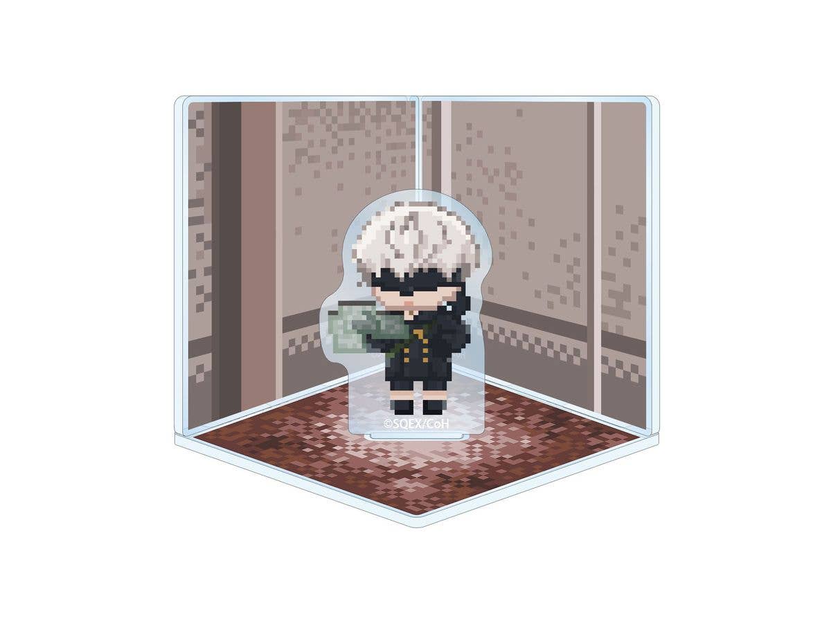 Anime NieR:Automata Ver1.1a: 9S DOT DOT Cube-style Diorama Acrylic Stand