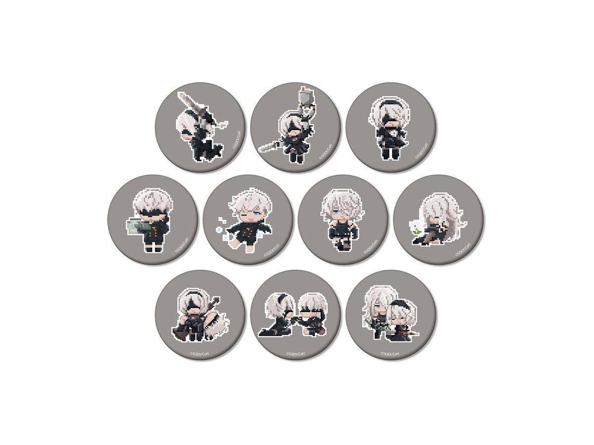 Anime NieR:Automata Ver1.1a: Trading DOT DOT Matte Can Badge 1Box 10pcs
