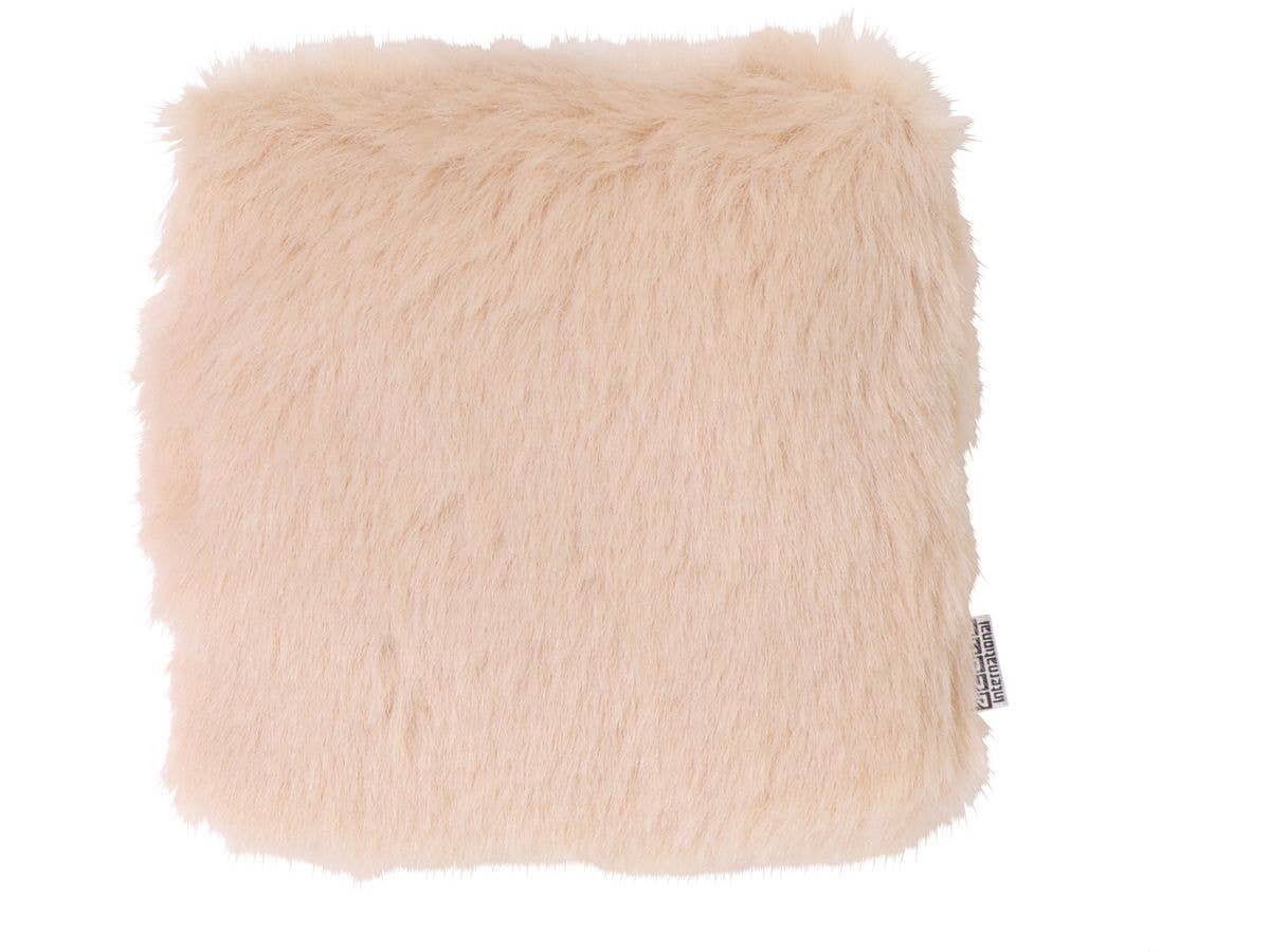 80mm Fur Cushion Beige