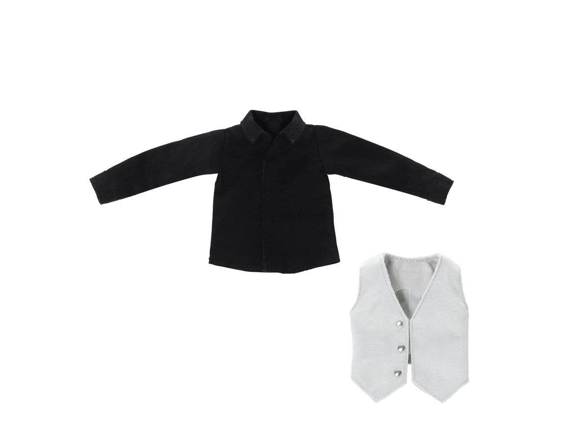 PNXS Shirt & Gilet Set Gray x Black