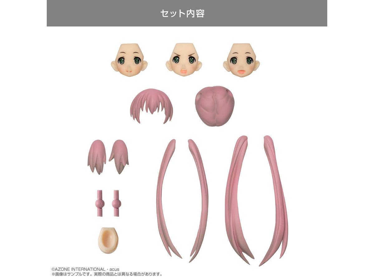 Custom Lily TYPE-C Head Parts Set (Red Mauve)