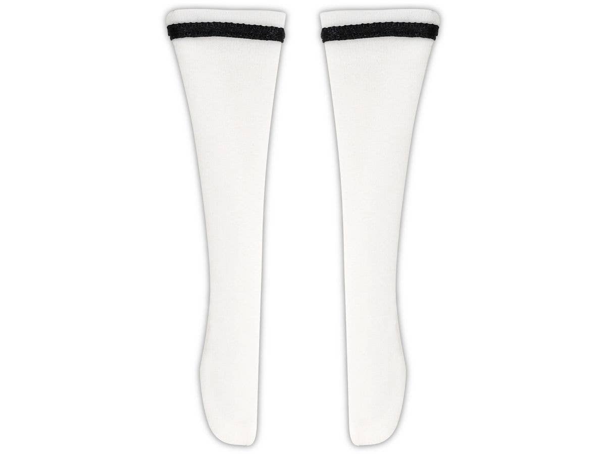 Line Knee Socks Black x White