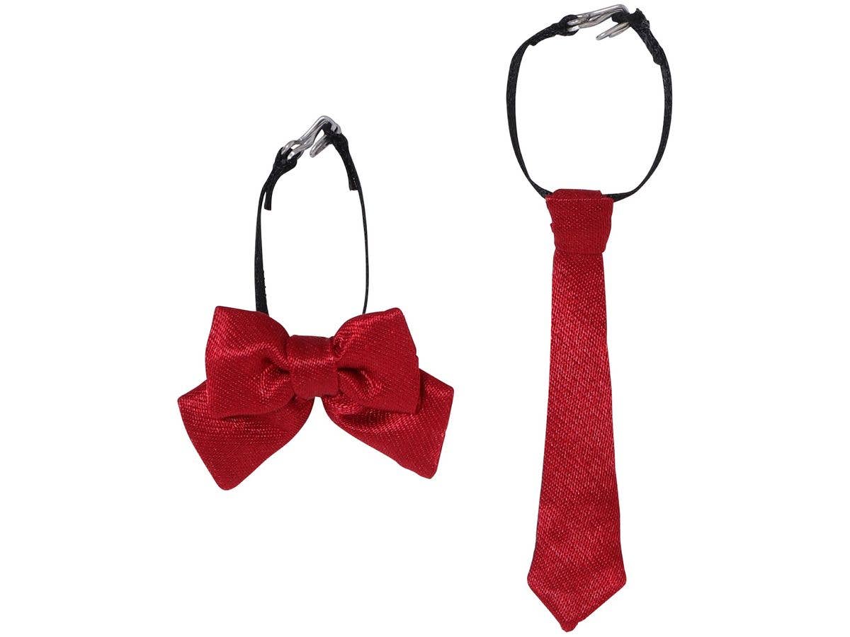 PNS Ribbon & Tie set (Solid Color) Red
