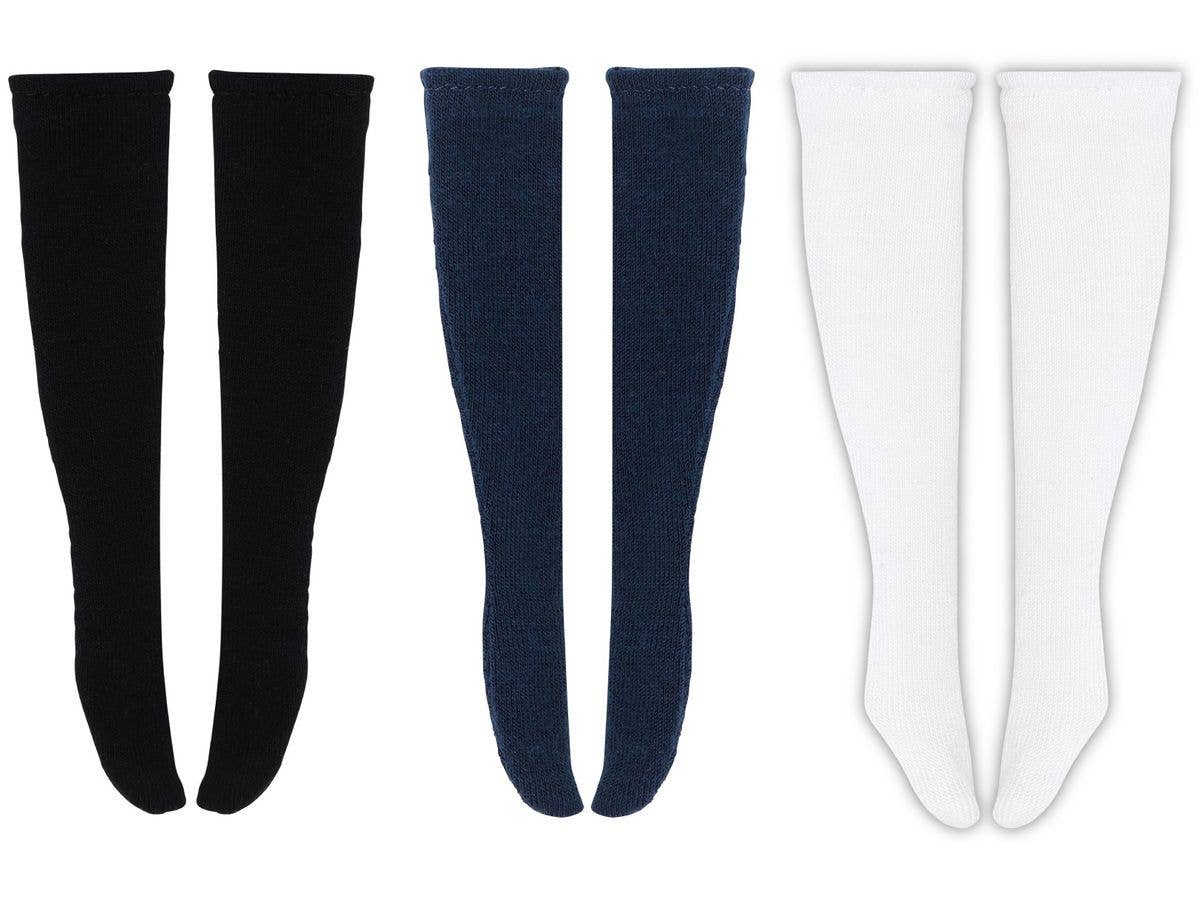 PNS Knee-High Socks set II (3-Color Set: Black, Navy, White)