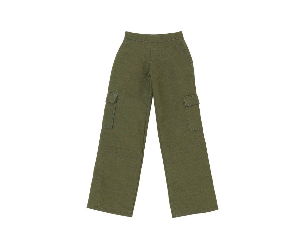 Q'z Straight Cargo Pants Khaki Green