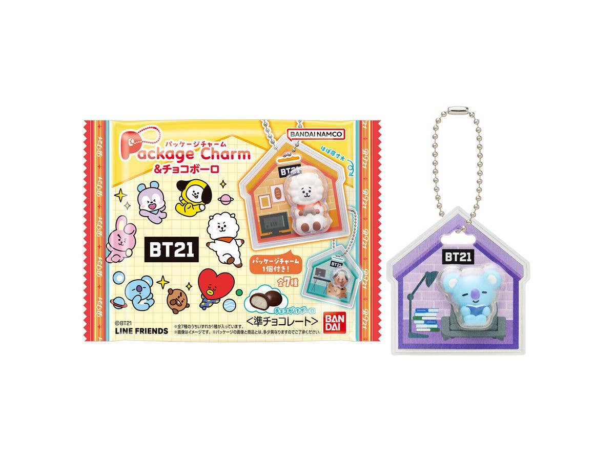 BT21 Package Charm & Chocolate-coated Biscuit Balls 1Box 10pcs