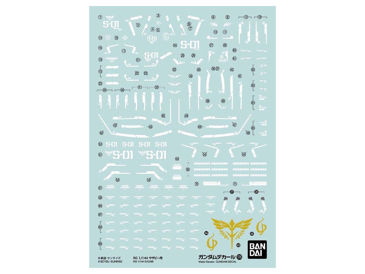 Gundam Decal No.126 for RG Sazabi