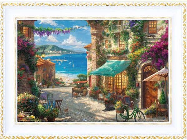 Jigsaw Puzzle: Thomas Kinkade Sicilian Cafe with Blooming Flowers 1000 Micro pcs (38 x 26cm)