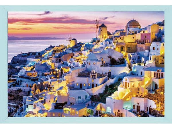 Jigsaw Puzzle Overseas Landscapes: Santorini Dyed in the Sunset 1000 Micro pcs (38 x 26cm)