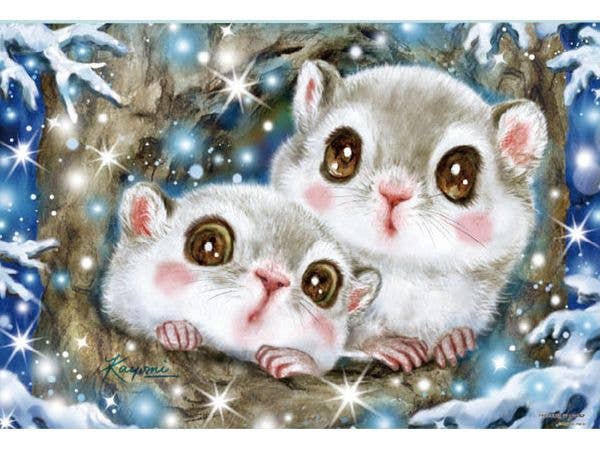 Jigsaw Puzzle Kayomi Harai: Friendly Ezo Flying Squirrel 300pcs (38 x 26cm)