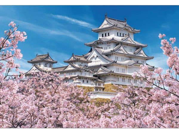 Jigsaw Puzzle Landscapes of Japan (Cherry Blossoms): Himeji Castle on a Serene Spring Day 300pcs (38 x 26cm)
