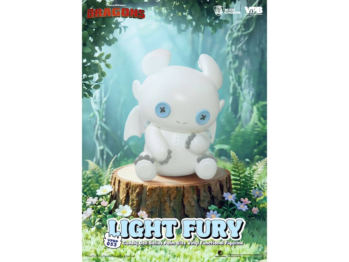 VPBP-053 Cuddly Doll Series Palm Size Vinyl Functional Figurine : Light Fury