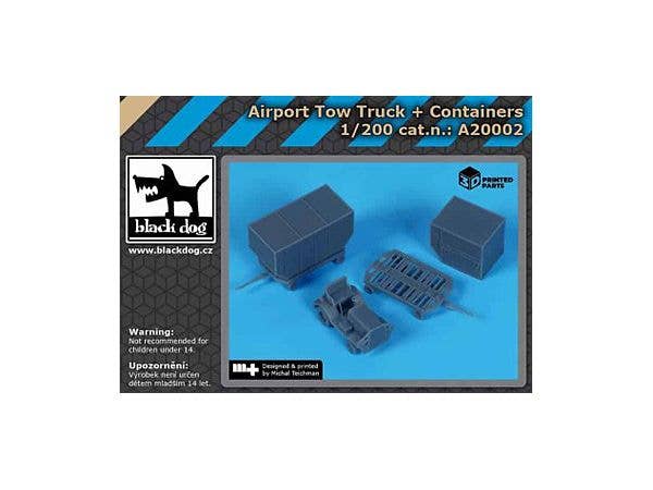 Airport tow truck+containers