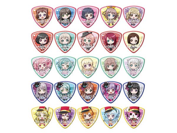 BanG Dream! Girls Band Party! Trading Pick Type Can Badge: 1Box (25pcs)