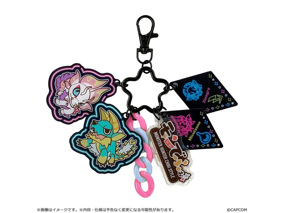 Monster Hunter Mondefo Jarajara Acrylic Keychain Zinogre & Tamamitsune