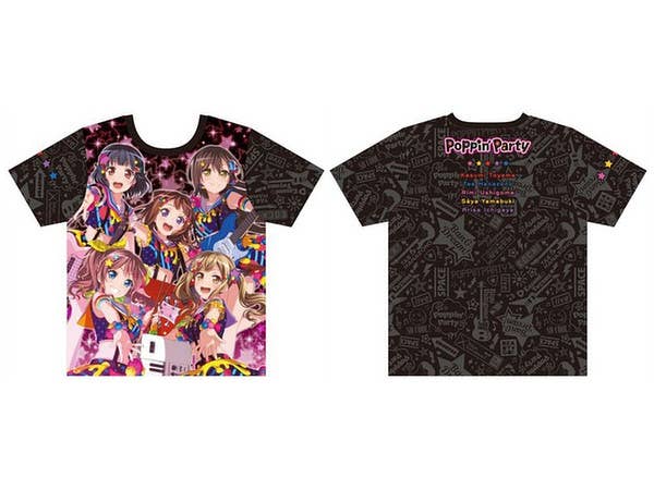 BanG Dream!: Poppin' Party Full Graphic T-shirt Vol.2 M Size