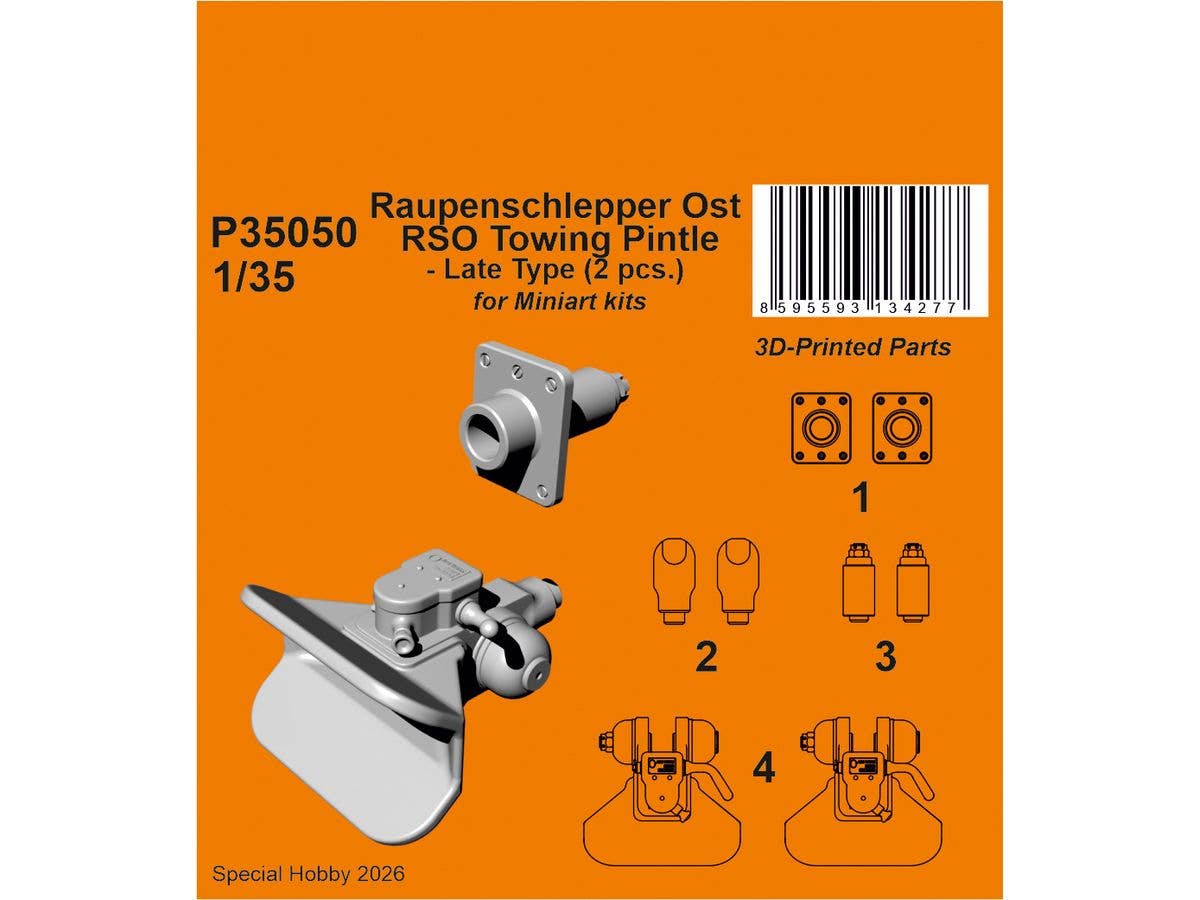 Raupenschlepper Ost RSO Towing Pintle - Late Type (2 pcs.) / for Miniart kits
