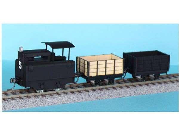 Kamioka Railway 3.5t Gasoline Locomotive + Mine Car K (2-Cars) Assembly Kit