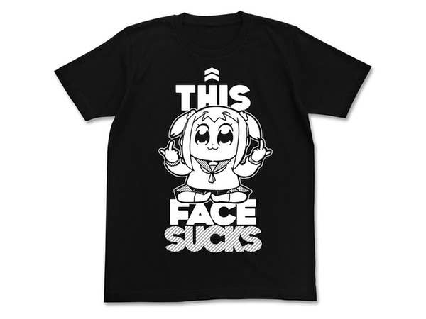 Pop Team Epic Sucks T-Shirt Black-L