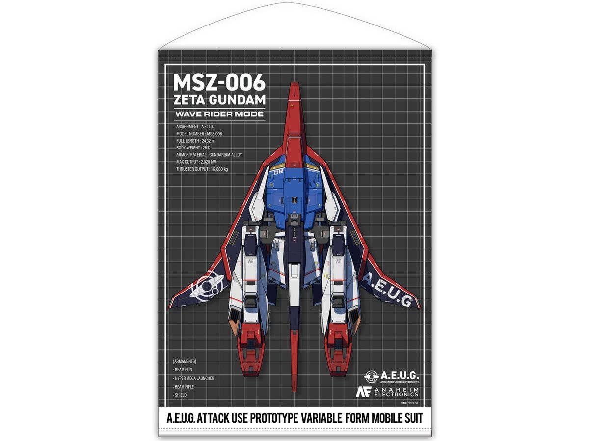 Mobile Suit Z Gundam: Newly Drawn Waverider B2 Tapestry