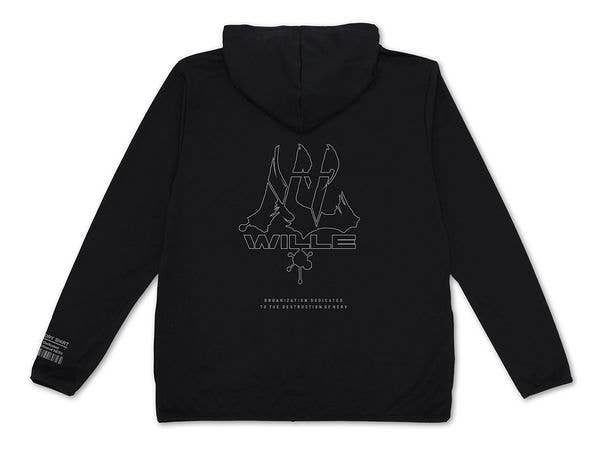 EVANGELION: WILLE Thin Dry Hoodie BLACK L