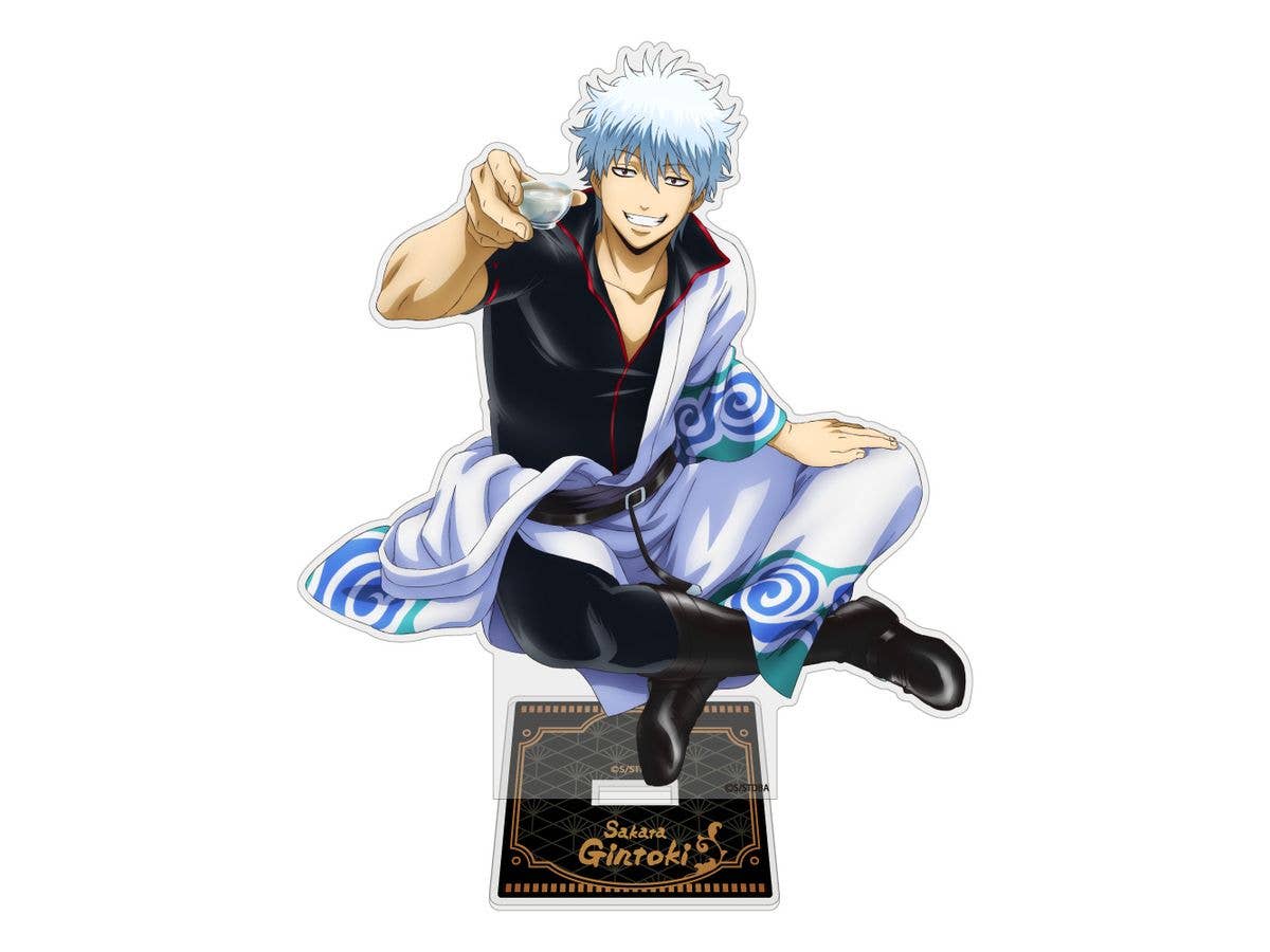 Gintama: Sakata Gintoki Acrylic Stand (Large) Gin-san and a Drink Ver.