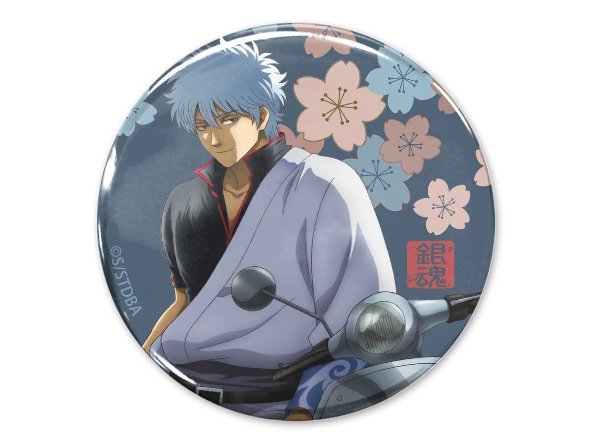 Gintama: Gintoki and his beloved car 65mm can badge