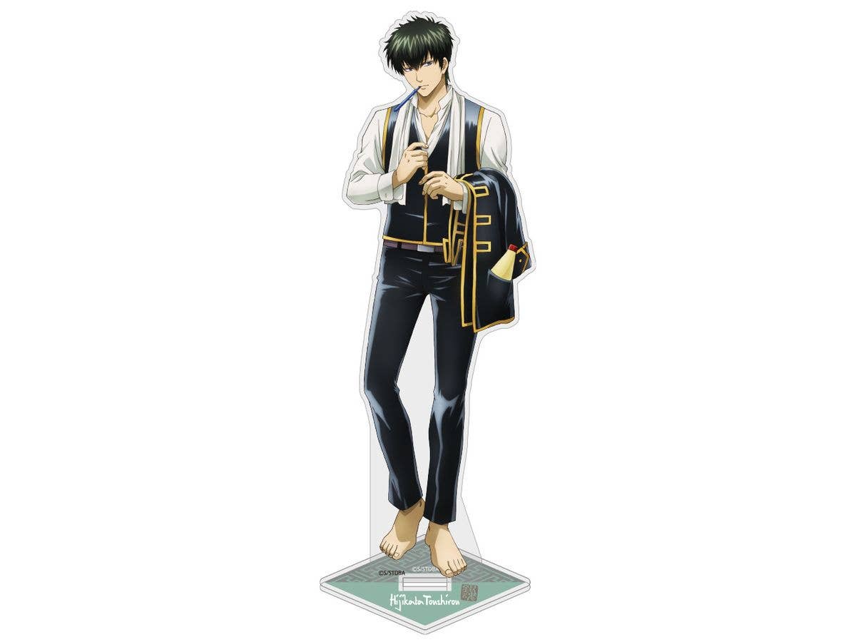 Gintama: Newly Illustrated Hijikata Toushirou Acrylic Stand (Large) - Sleepy in the Morning but Gets Ready Ver.