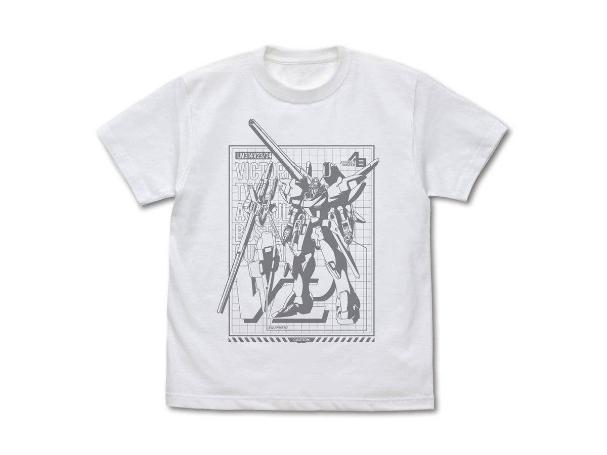 Mobile Suit V Gundam: V2 Assault Buster Gundam T-Shirt / White-L