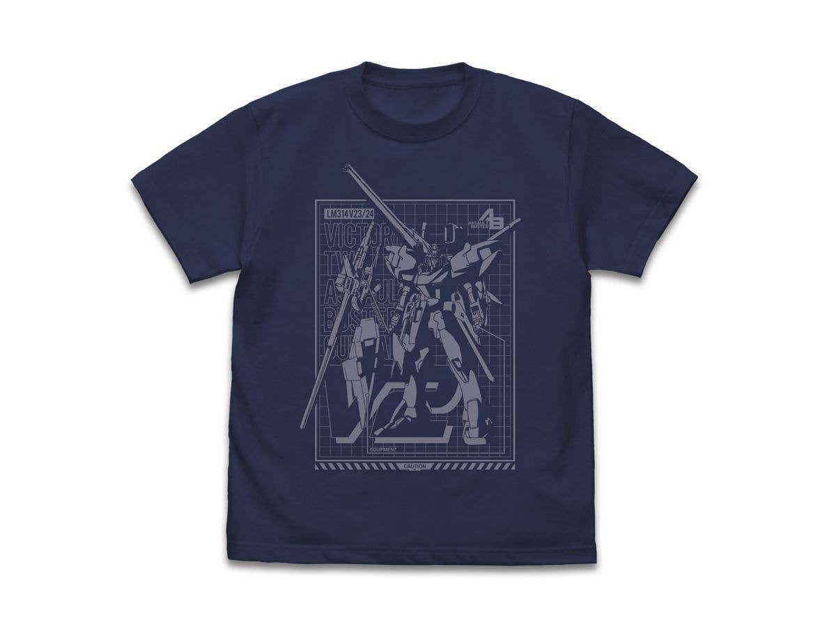 Mobile Suit V Gundam: V2 Assault Buster Gundam T-Shirt / Indigo-L
