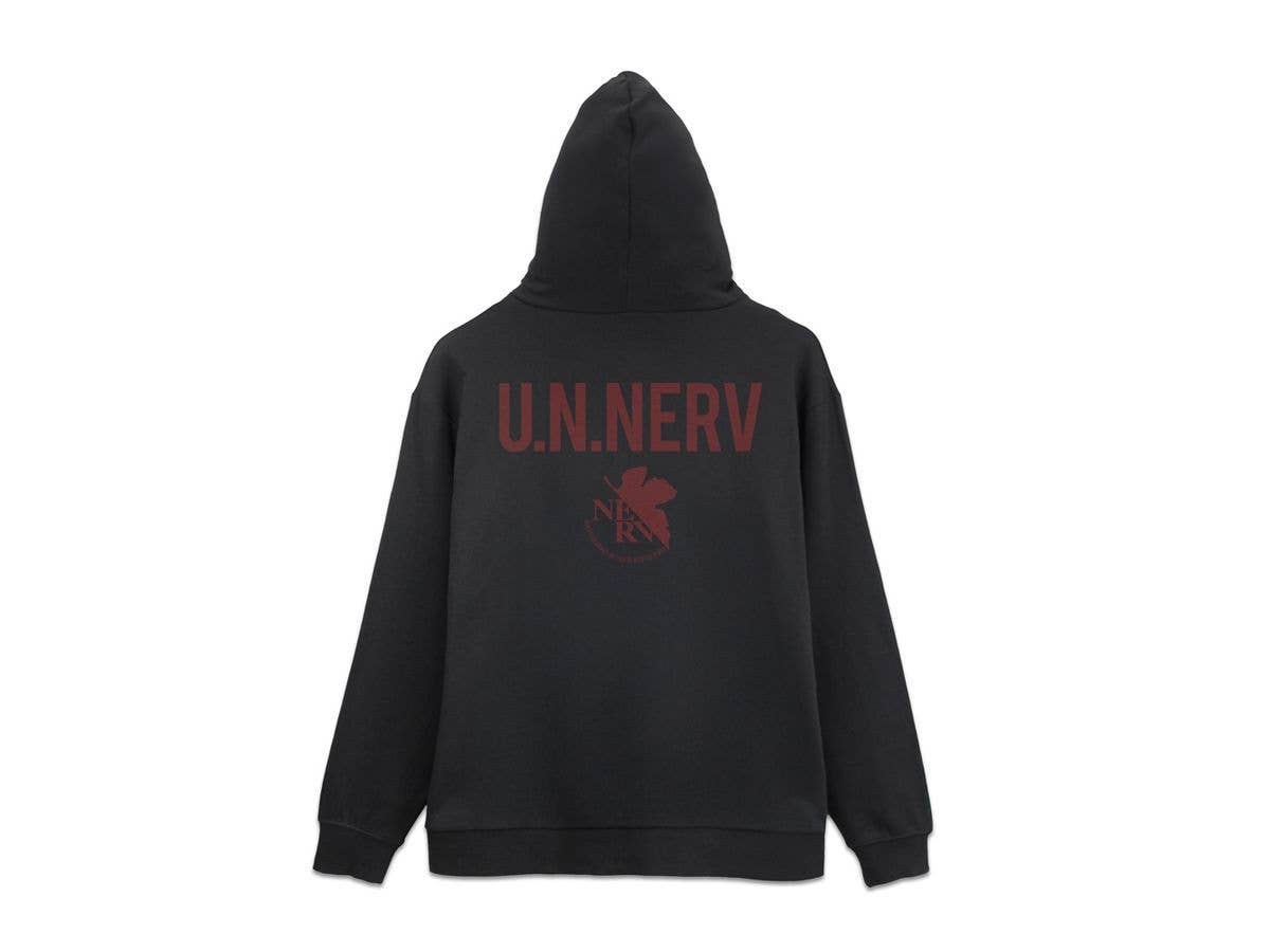 Evangelion: U.N.Nerv Zip Hoodie / Black-XXL