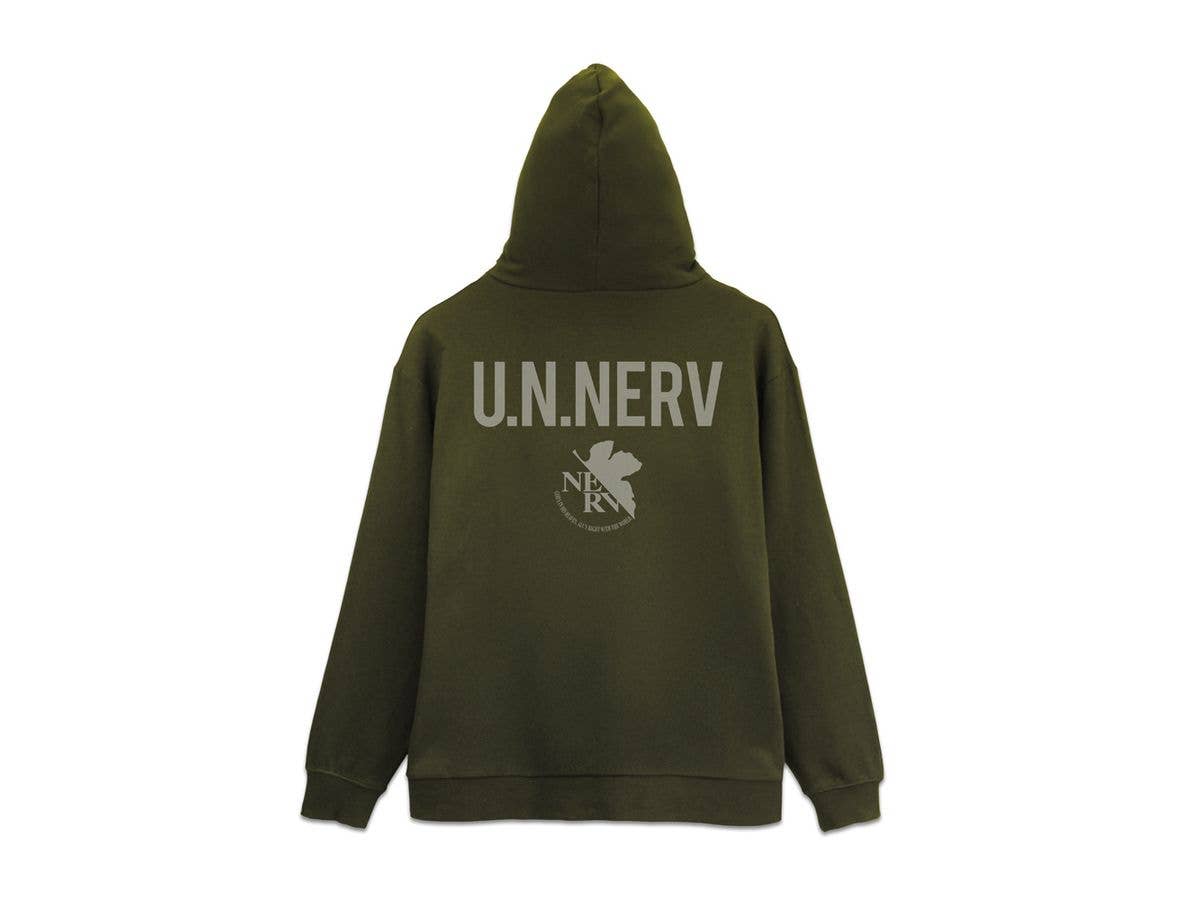 Evangelion: U.N.Nerv Zip Hoodie / Moss-XXL