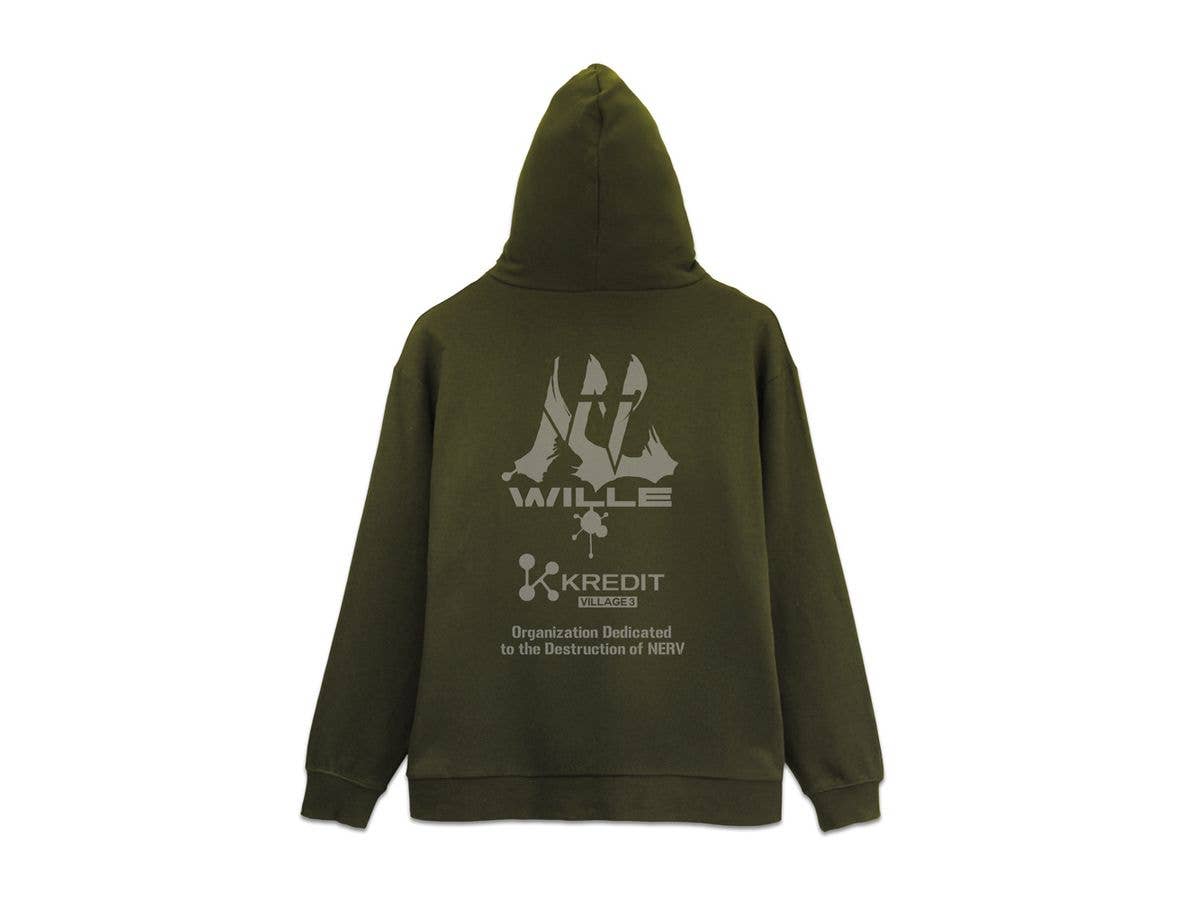 Evangelion: WILLE & KREDIT Zip Hoodie / Moss-XL
