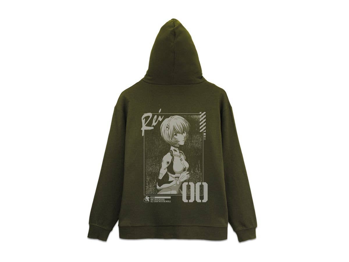 Evangelion: Rei Ayanami Zip Hoodie / Moss-XL