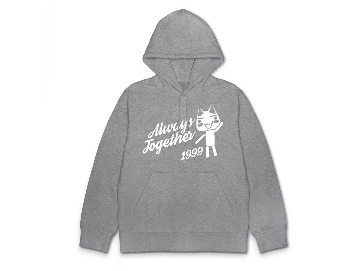 Dokodemo Issho: Toro To Issho Pullover Hoodie / Mix Gray-XXL
