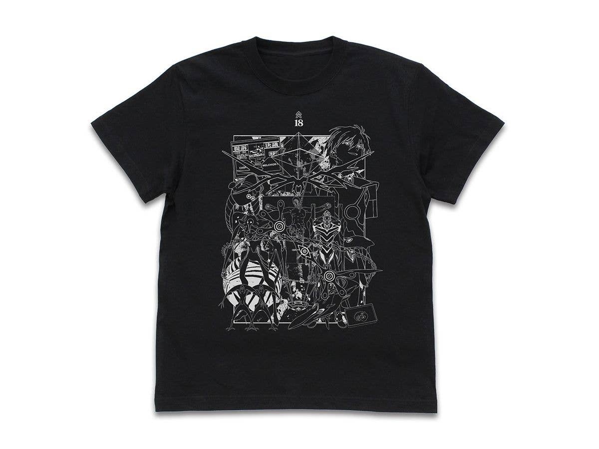EVANGELION: Neon Genesis Evangelion All Angels T-Shirt / BLACK-L