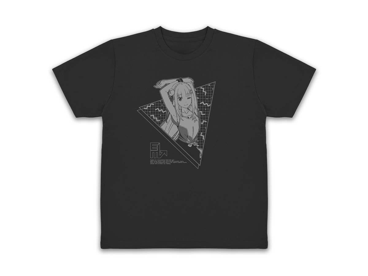 Re:Zero - Starting Life in Another World: Emilia Dry T-Shirt Exercise Ver. / BLACK-M