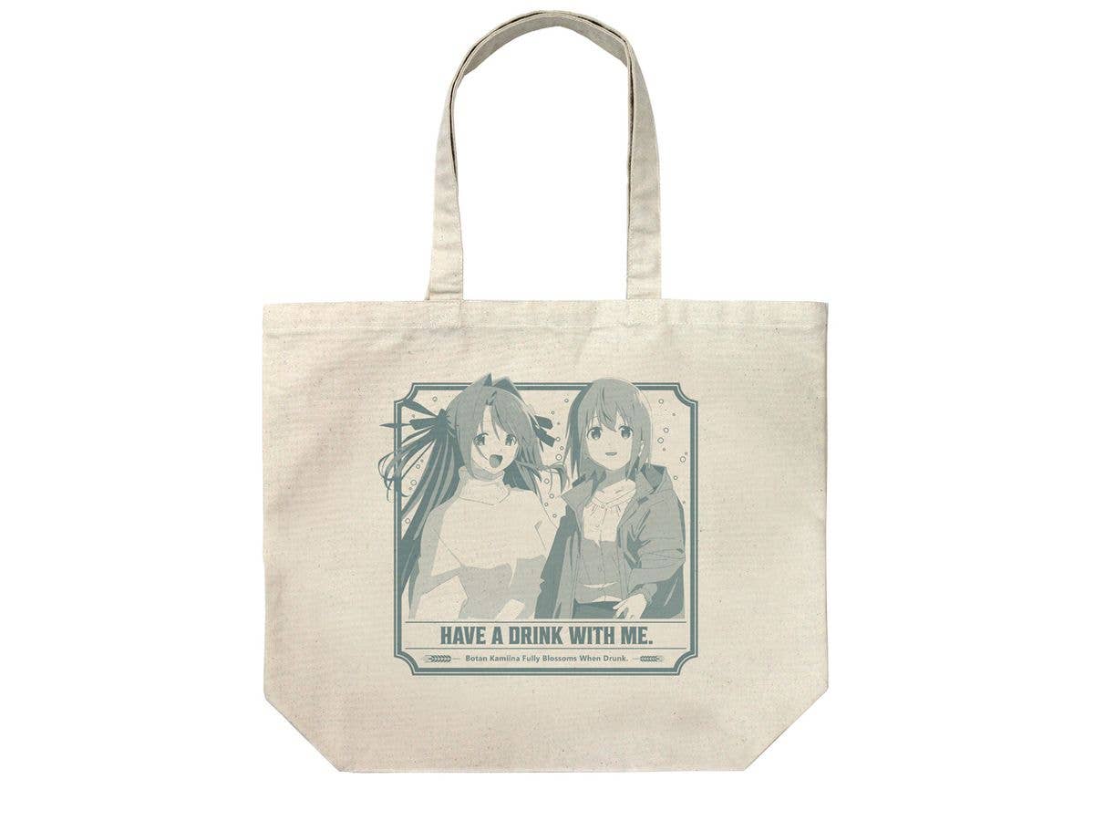 Botan Kamiina Fully Blossoms When Drunk: Botan & Ibuki Large Tote / Natural