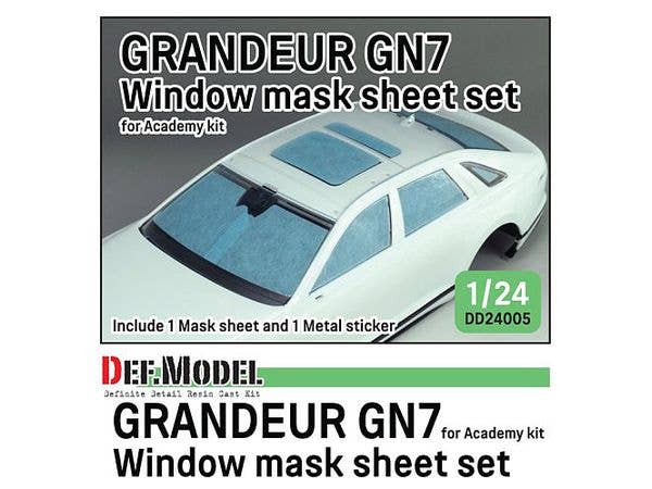 Hyundai GRANDEUR GN7 Window Mask Sheet / Logo Metal Sticker Set (for Academy)