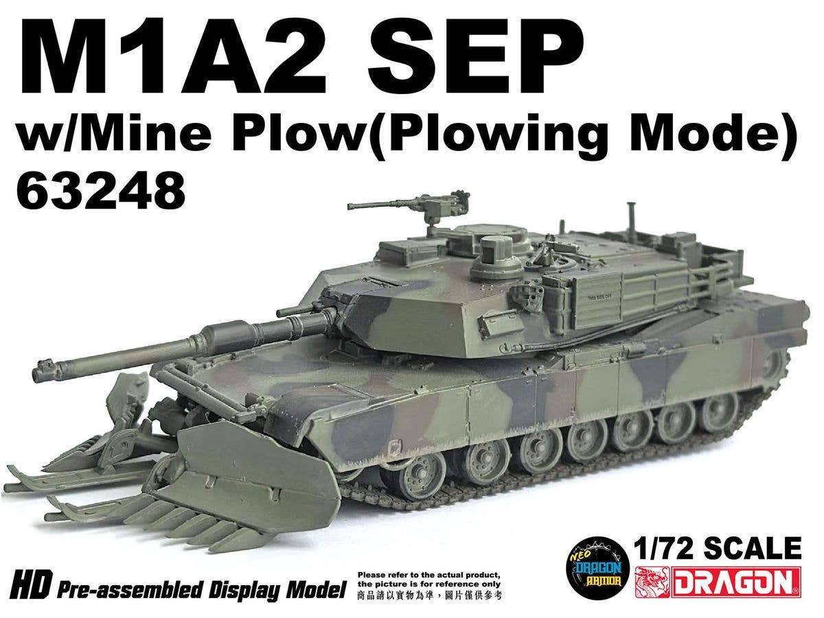 US Army M1A2 Abrams SEP Mine Plow Equipment (operational mode) finished product