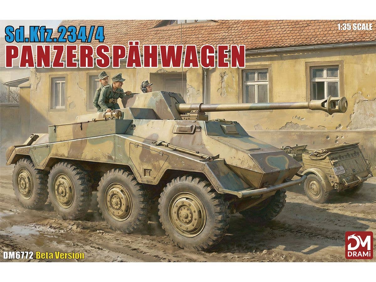 WW.II German Sd.Kfz.234/4 Pakwagen 8-Wheel Anti-Tank Self-Propelled Gun