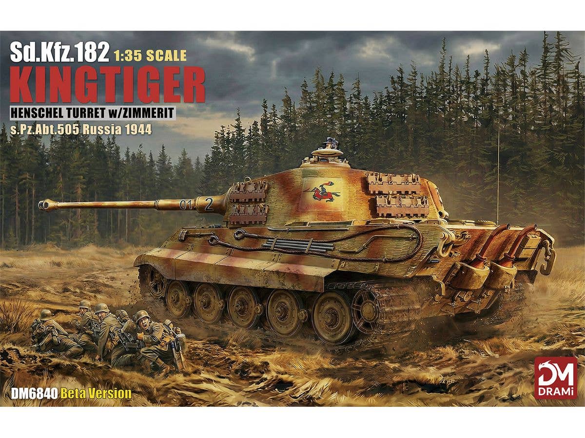 WW.II German Sd.Kfz.182 King Tiger Henschel Turret w/Zimmerit Coating, s.Pz.Abt.505 Russia 1944