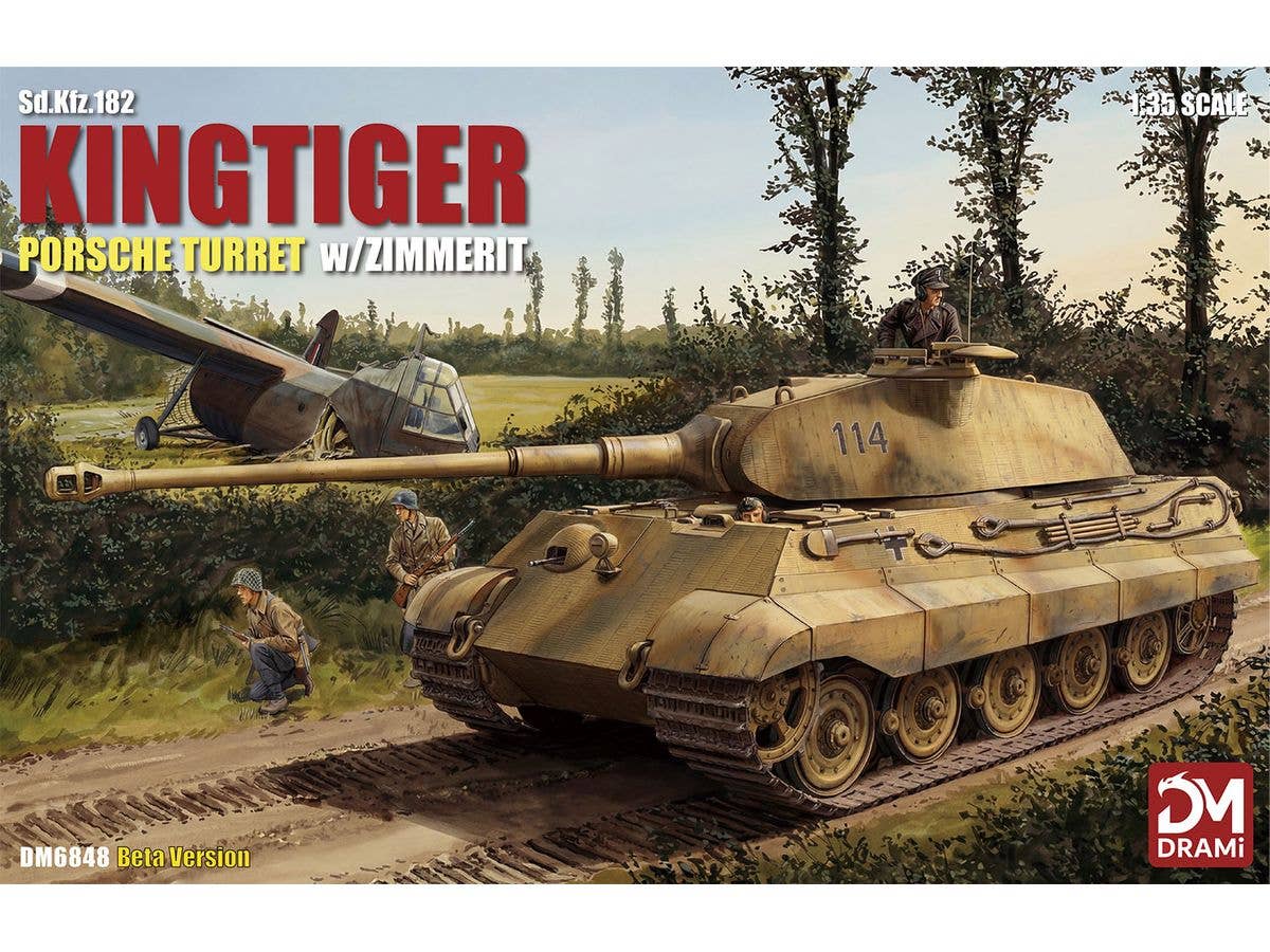 WW.II German Sd.Kfz.182 King Tiger Porsche Turret w/Zimmerit Coating