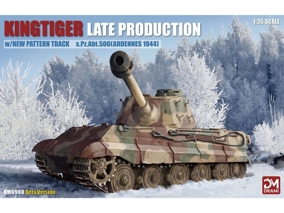 WW.II German King Tiger Late Production w/Kgs 73/800/152 Tracks, s.Pz.Abt.506 Ardennes 1944