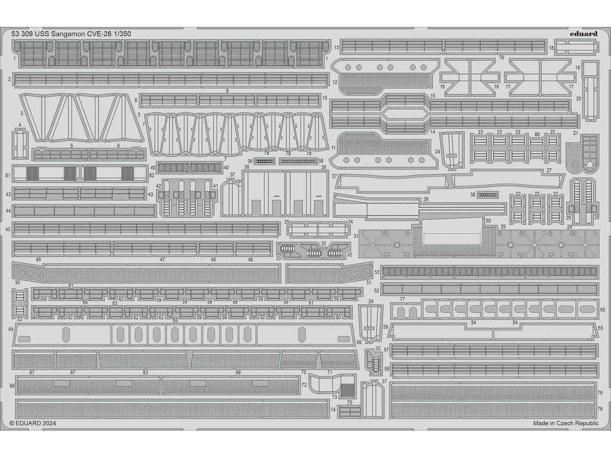 USS Sangamon CVE-26 Photo etched (for TRUMPETER)